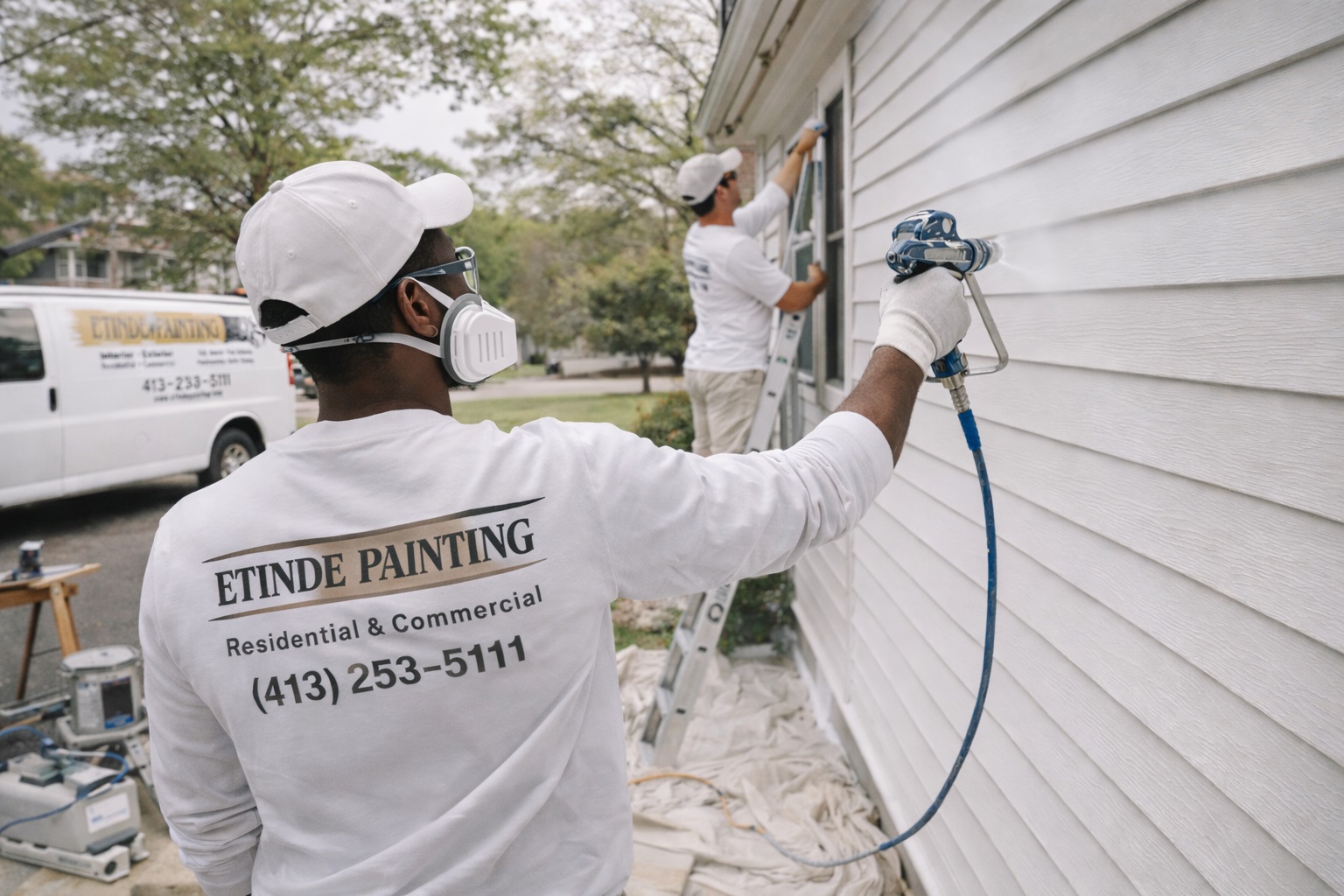 Exterior painting process